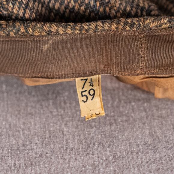 Vintage Johnathan Richard Men's Wool Tweed Flat Cap Newsboy Cabbie Hat SZ 7 1/4 - Picture 5 of 6